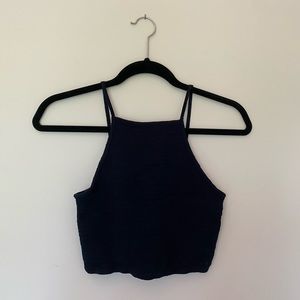 High Neck Crop Tank